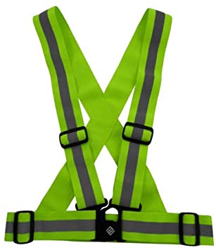 Reflective safety vest strap